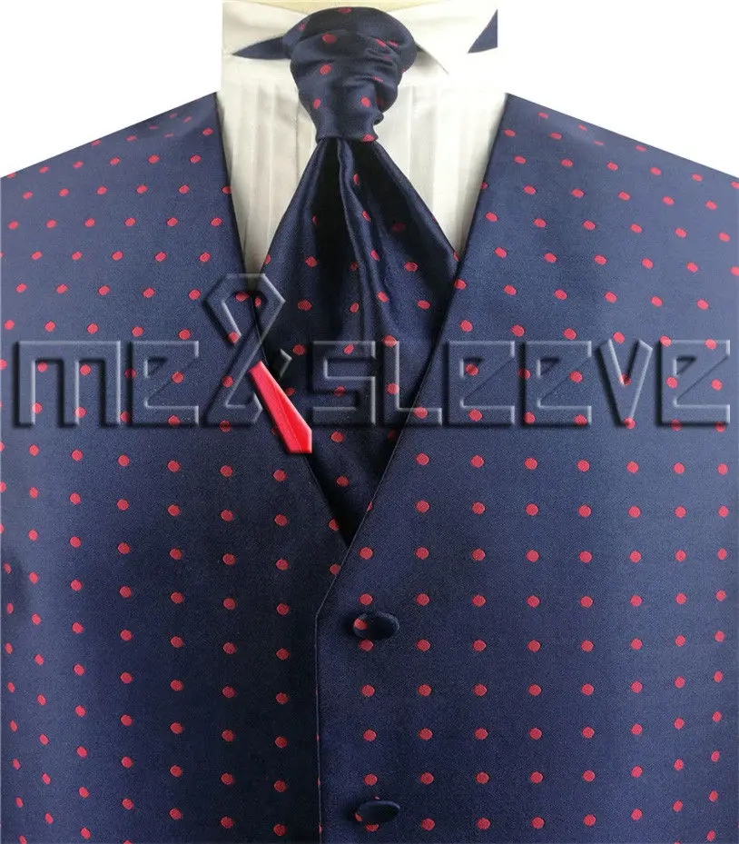 Классический Фрак дешевле жилет(жилет+ Аскот галстук+ платок - Цвет: Синий