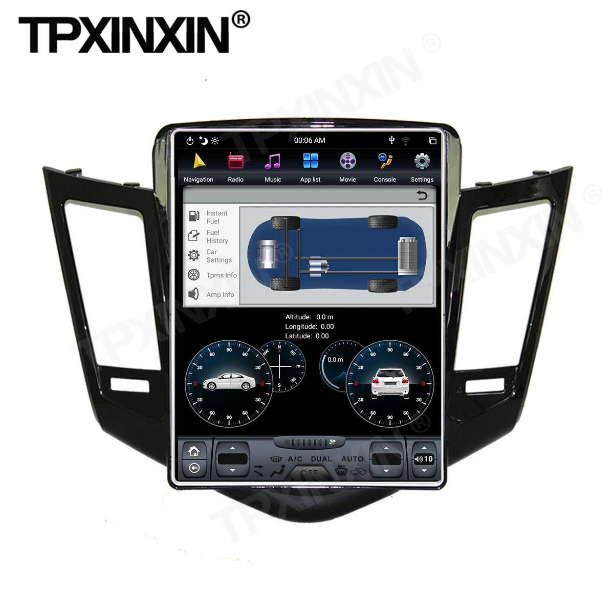 128G Tesla Screen Carplay Android 9 Car Radio 2 Din Stereo Receiver For Chevrolet Cruze 2009 2010 2011 2012 2013 GPS Audio Unit