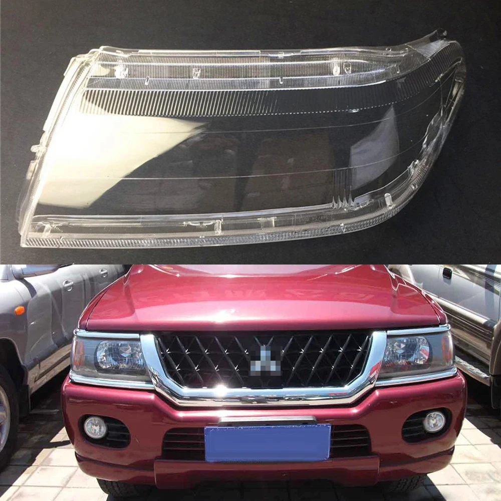 Headlight Lens For Mitsubishi Sport Pajero Race Headlamp Cover Replacement Front Car Light Auto Shell