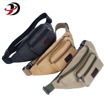 

Men Casual Durable Fanny Waist Pack Male Waist Bags Belt Canvas 2019 New Hip Bum Military Bag Pouch Three Zipper Nerki damskie