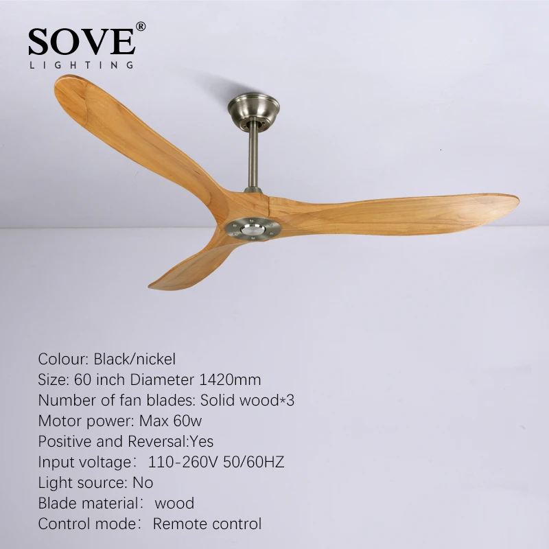 Industrial Vintage Wooden Ceiling Fans 