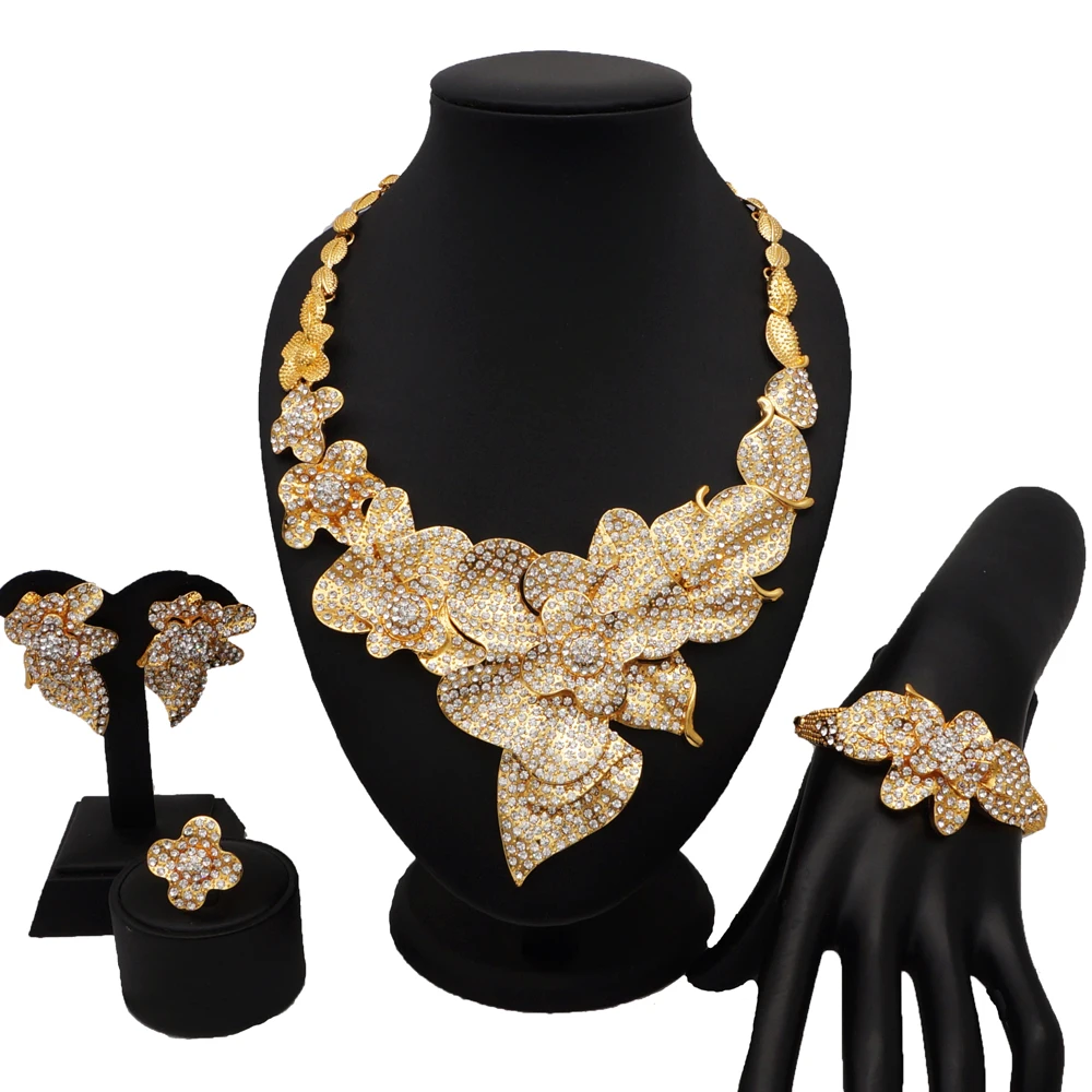 Ювелирные комплекты dubai женские модные ожерелья для женщин колье золотой браслет в африканском стиле на высоком каблуке ювелирные наборы