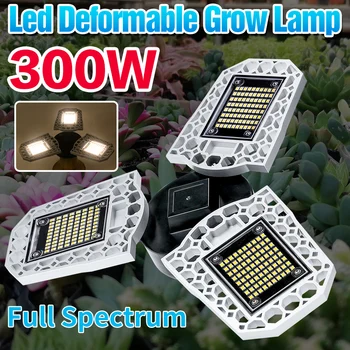 

E27 Led Grow Light 100W 200W 300W Full Spectrum Led Grow Tent Light 220V Waterproof Deformable Flower Seedling Plant Lamp 110V