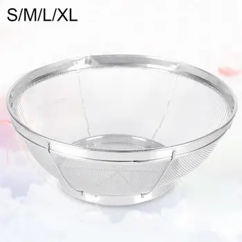 

Stainless Steel Kitchen Drain Basket Silver Food Filter Colanders Rice Beans Peas Sieve Vegetables Fruit Strainer Bowl colador