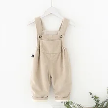 Halilo/комбинезон для маленьких девочек; зимние Бархатные теплые детские комбинезоны; однотонная детская одежда; комбинезоны для мальчиков и девочек в стиле унисекс