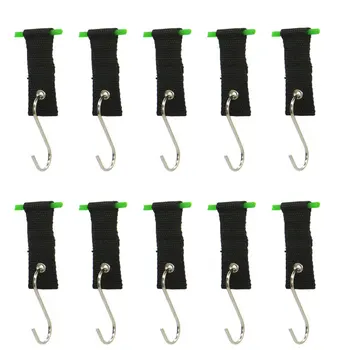 

10Pk RV Black Party Light Holder Motorhome Fabric Party Light Holder Hooks Awning RV Camper Trailer Durable