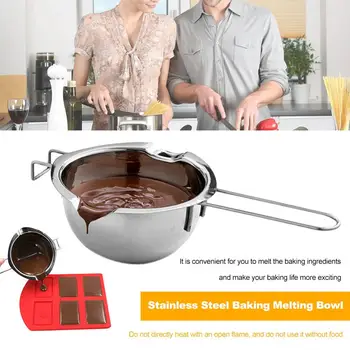 

Stainless Steel Double Boiler Pot Melted Cheese Butter Cheese Baking Tools Melting Bowl Water Heating Container Baking Tools