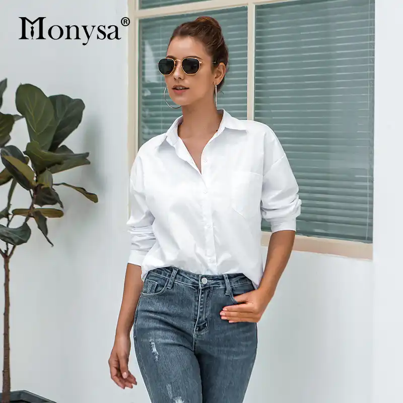 camisa blanca informal