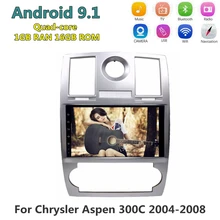 Android 9,1 автомобильный радиоприемник с навигацией GPS BT Wifi DVD стерео плеер для Chrysler Aspen 300C 2004-2008