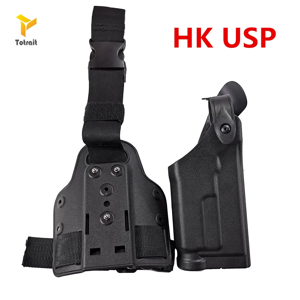 

TOtrait Tactical HK USP Serpa Standard Auto Lock Drop Leg Thigh RH Gun Holster Military Leg Holster