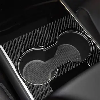 

Carbon Fiber Auto Car Center Console Protection Sticker Strip for Tesla Model 3 Self-adhesive Car Interior Decor Accessories new