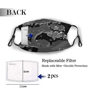 

protective mask with filter Fish And Forest Illustration Great Design anti dust PM2.5 reuse adult teen child girl
