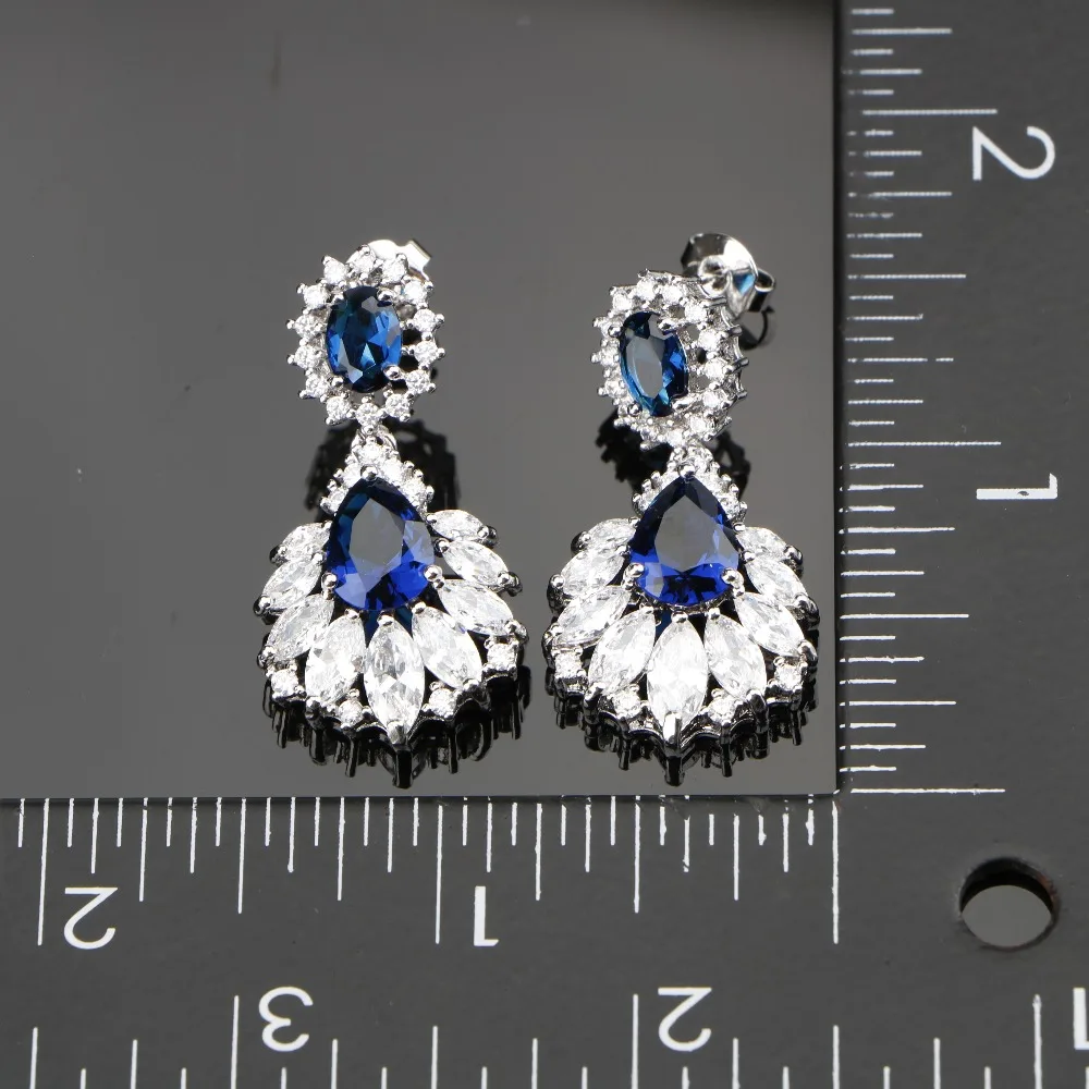 Серебро 925 Свадебный костюм женский комплект ювелирных изделий