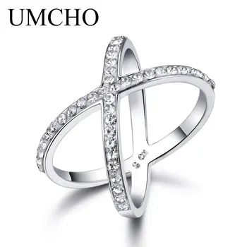 

UMCHO Cross Double Ring Fashion Jewelry For Women Wedding Gift