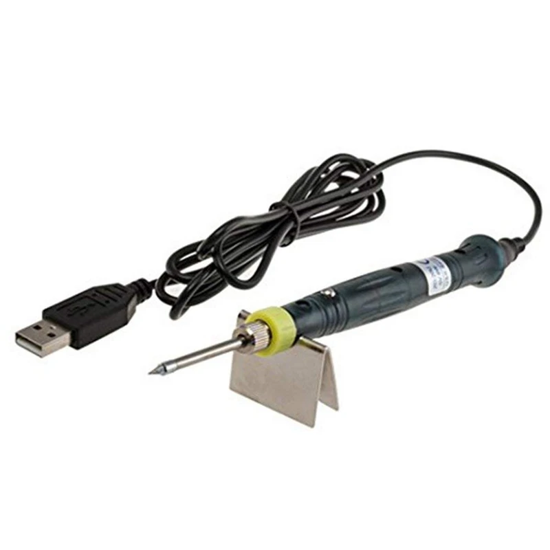 

Hot Portable Electronic Tools USB Power Soldering Iron Long Life Tip + Touch Switch Protective Cap DC DIY Soldering Jobs 5V 8W w