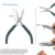 12-Piece Stainless Steel Jewelry Making Pliers Set - Wire Cutting, Round Nose, Chain Nose & More