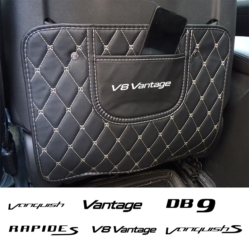 Seggiolino Auto Anti Kick Pad Custodia In Pelle Per Aston Martin V8 Vantage Cygnet Dbx Dbs Db9 Db11 Accessori Auto