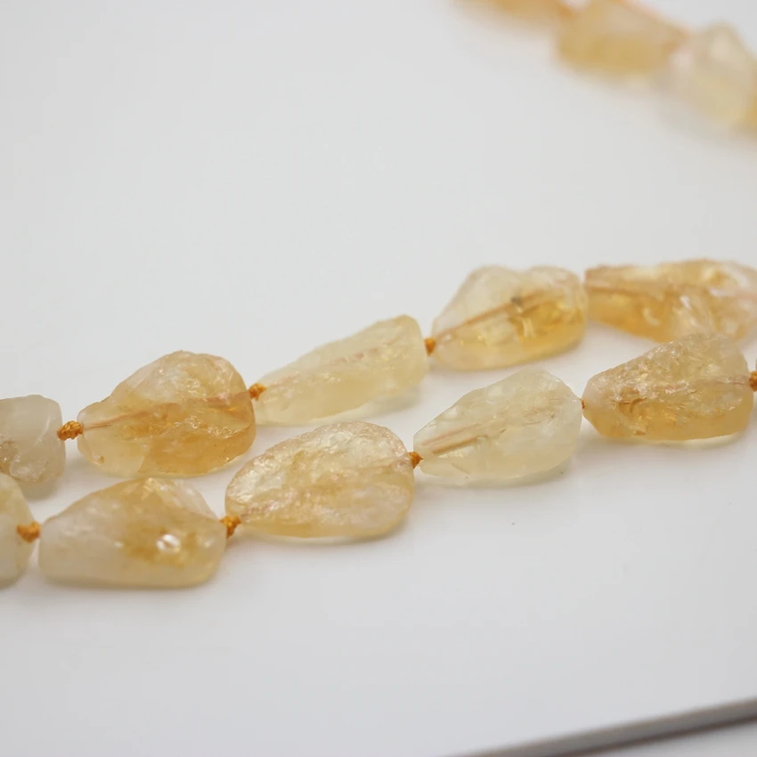 Natural Citrines Quartz Irrgular Nugget Loose Beads,Yellow Crystal loose Beads Used for Necklace/Bracelet/Earring Jewelry Making