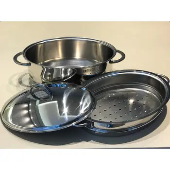 

Casseruola ovale 3 pz. in acciaio inox 18/10 gas forno serie lusso frabosk