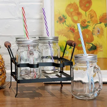 

Iron Coffee Mug Handle Basket Coffee Cups Drain Organizer Holder Rack Kitchen Living Room Accessory