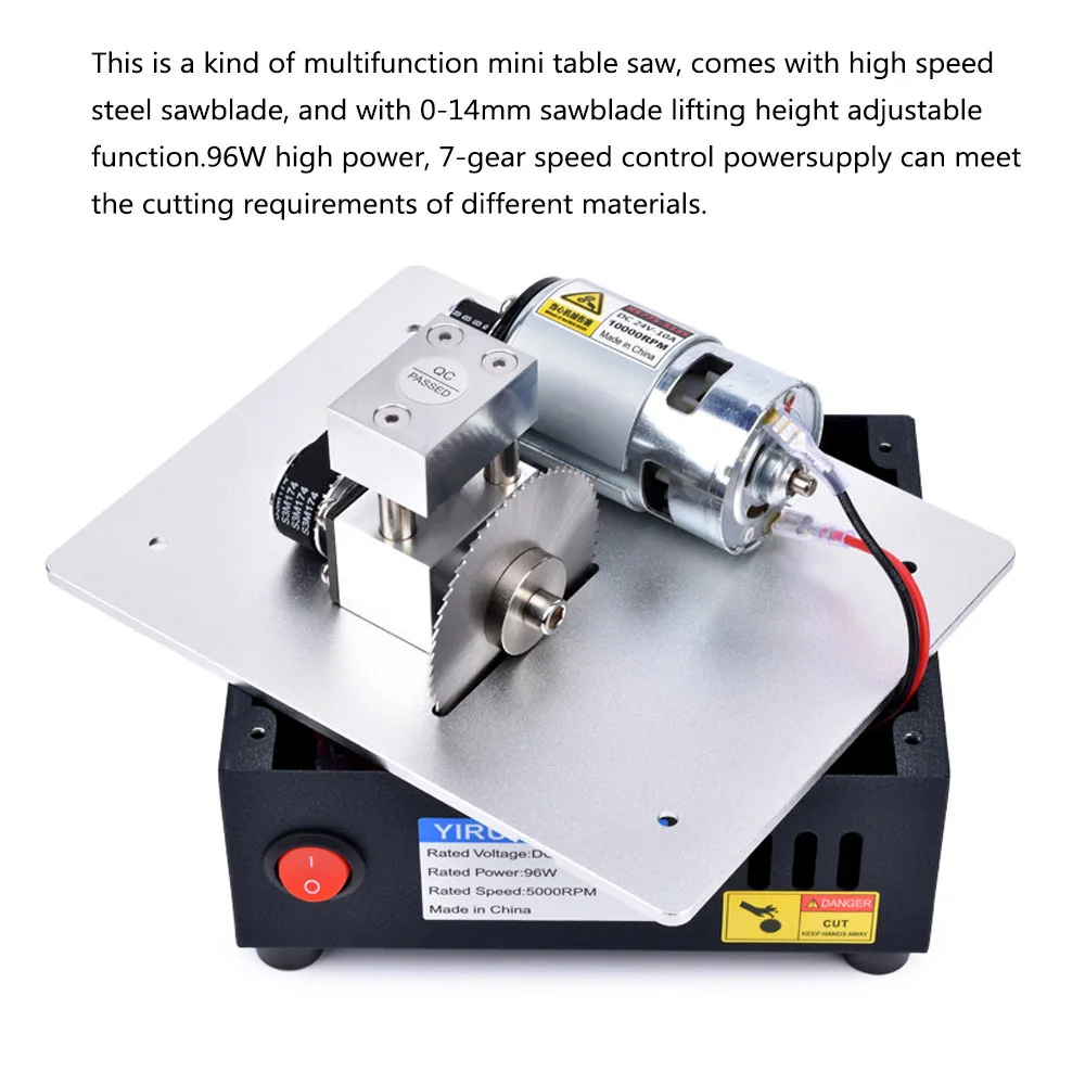 US $39.99 Mini Multifunctional TableSaw Electric Desktop Saws Small Household DIY Cutting Tool Woodworking Lathe Machine