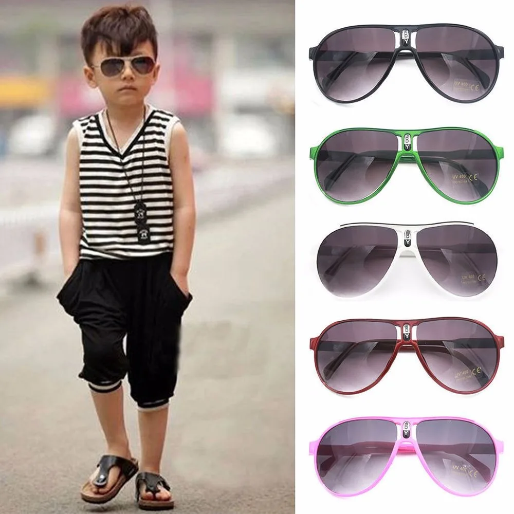 

ANTI-UV Kids Sunglasses Child Boys Girls Shades Baby Goggles Glasses Outdoor Multi Frames Retro Children Sun Glasses Black Pink