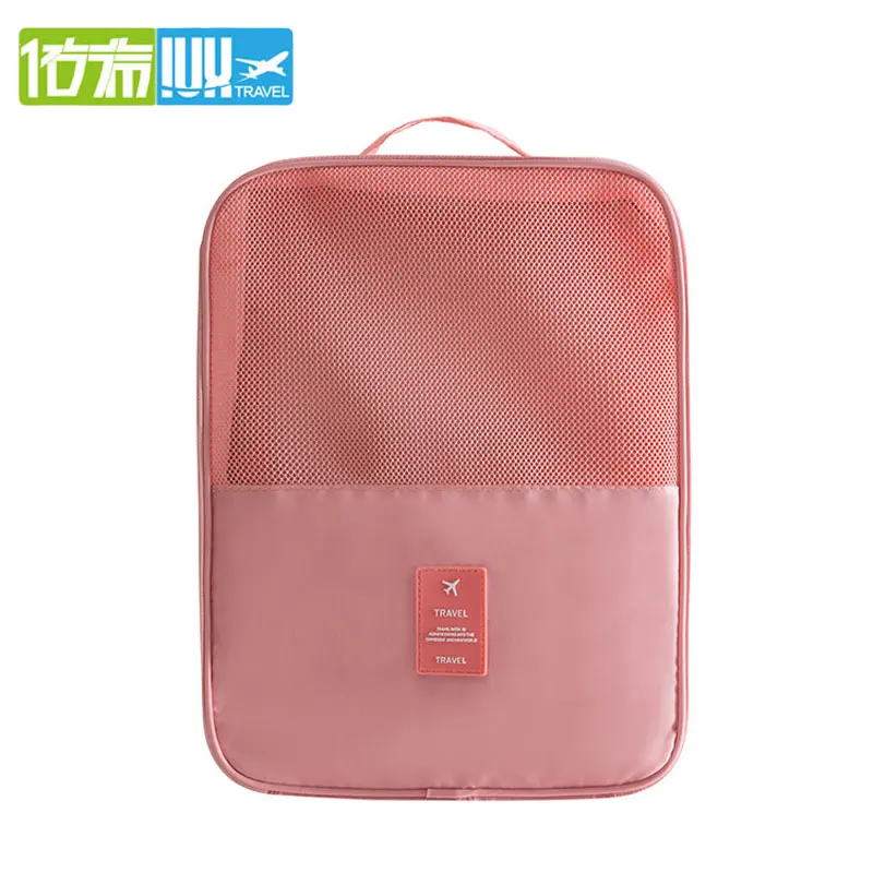 IUX портативная обувь сумки для путешествий нижнее белье одежда емкость для хранения белья косметический макияж молнии сумка для хранения кабеля - Цвет: Розовый