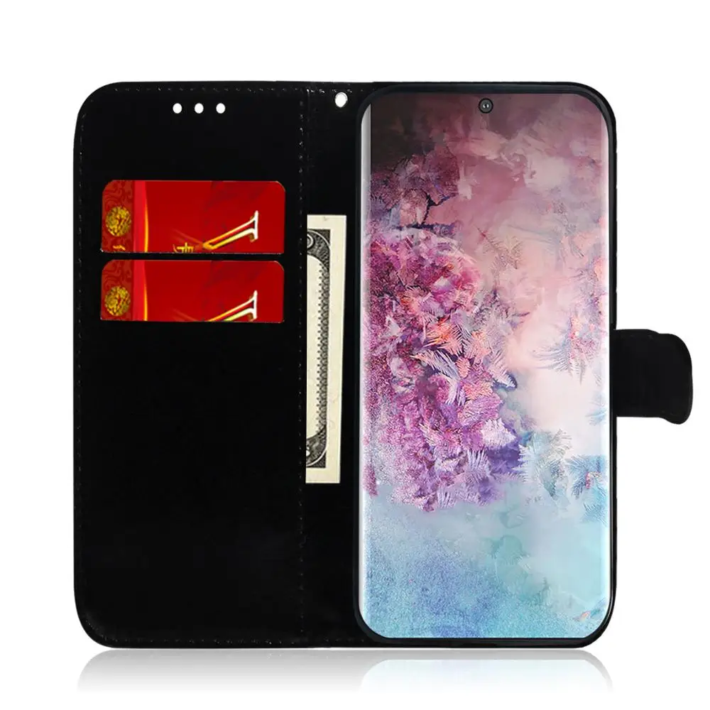Однотонный чехол для телефона samsung Note8 9 10 pro S7 edge S10 S9 S8 Plus S10E Coque pu кожаный чехол-подставка