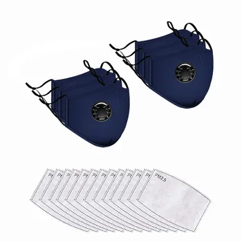 

6pc Dust Respirator PM2.5 Black M/ask X 13Filter Activated Carbon Pad Against Pollution Breathable MaskesFabric Face Cover