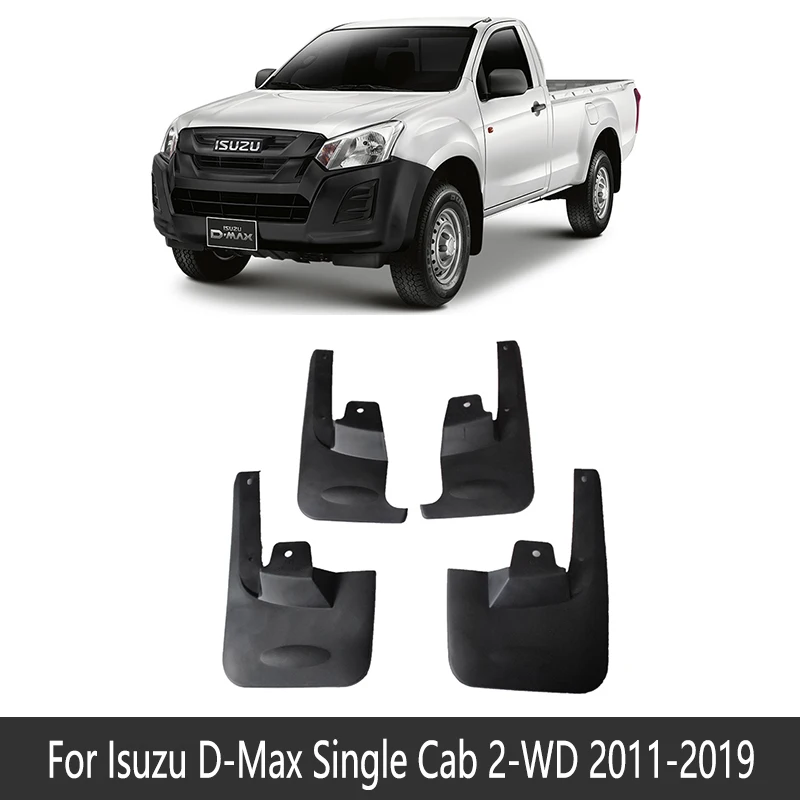 Брызговик для Isuzu d-max 2011~ DMAX крыло грязи брызговик ЛОСКУТ аксессуары для брызговиков 2012 2013 - Название цвета: Single Cab 2-ddr