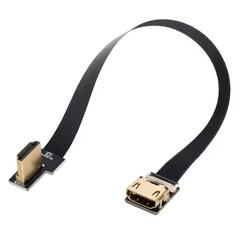 

CYFPV Left /Right Angled 90 Degree HDMI Male to Female FPC Flat Cable for HDTV Multicopter Aerial Photography