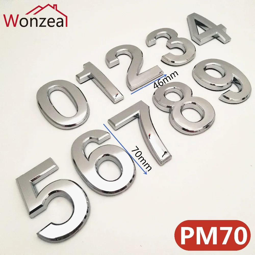 PM70胖型塑料门牌4色=混合图+银色