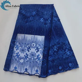 

Alisa African Lace Fabrics 2019 High Quality Lace French Mesh Lace Fabrics With Embroidery Laces And Beads For Home Decoration