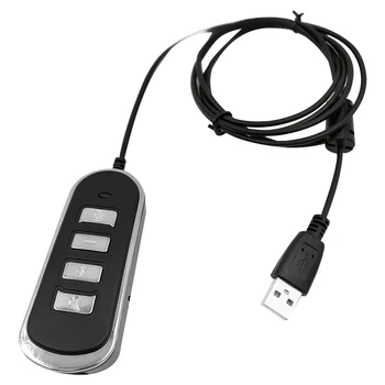 

Conversion Line Adapter Cable RJ9 To USB With Control Box Call Center Convertor Mute Button Desktop Computer For Audio Headphone