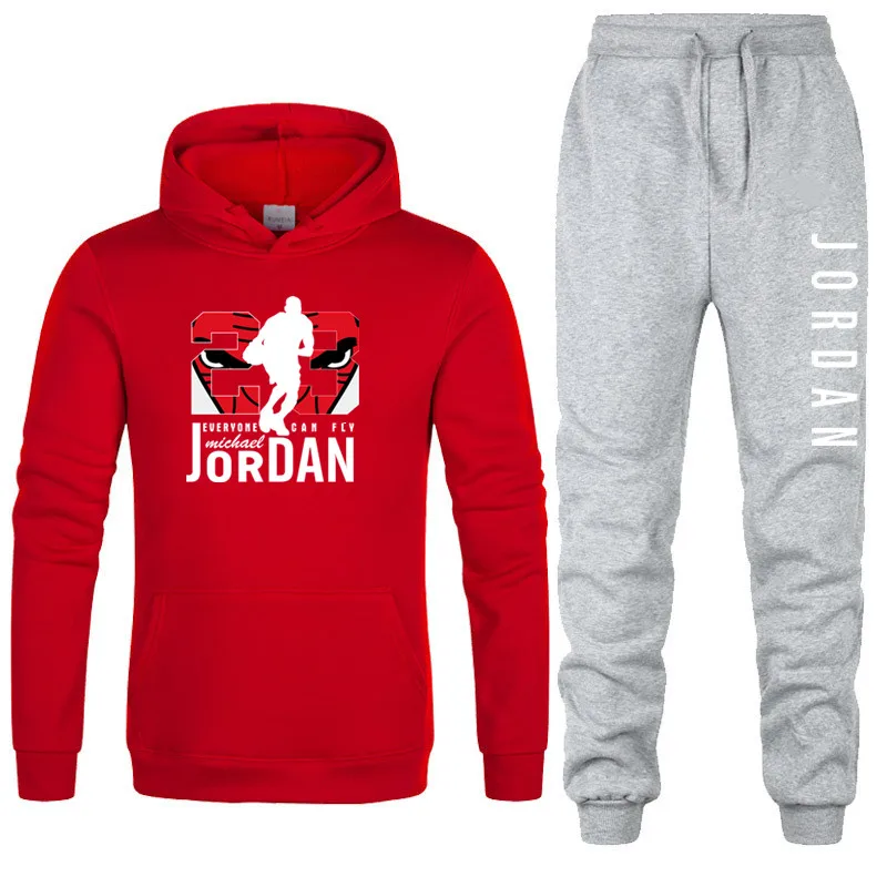 22 23 JORDAN осень зима Лидер продаж мужские комплекты толстовка+ брюки 2 шт. наборы Повседневный Спортивный костюм Мужская спортивная одежда тренажерные залы фитнес пот брюки - Цвет: 22