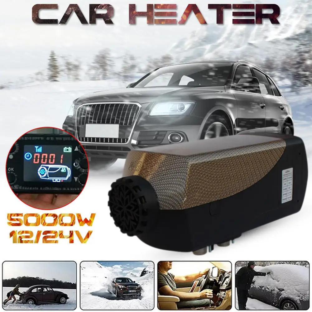 

Auxiliary Heater 12 V Parking Heater 5KW Golden Plaid 24V Air Diesels Heater Car Remote Control LCD Monitor Webasto