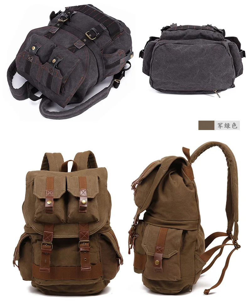 Canvas Camera Backpack Europe And America Retro DSLR Camera Bag Backpack Canvas Camera Bag Wholesale Customizable