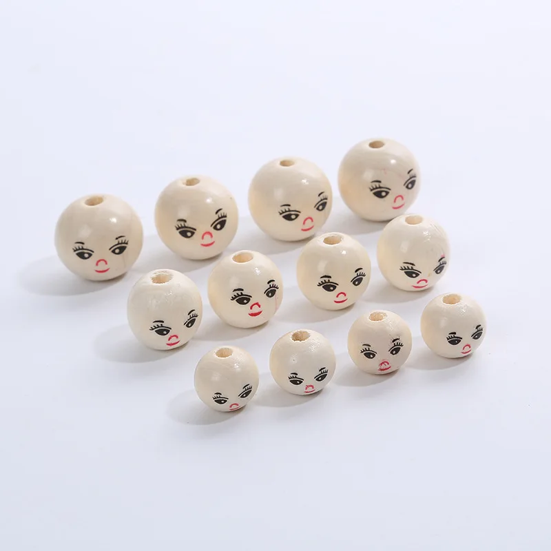 10 шт. рисунок со смайликом деревянные бусины разделитель для бисера Beads маленьких