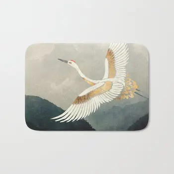 

HOT Bathroom Rugs Elegant Flight Bath Mat Flannel Absorbent Non Slip Doormat for Entrance Door Bath Mats Bathroom