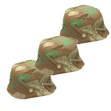 3Pcs Repro WW2 German War M35 Helmet Cover Splinter Camo Head Gear for M40 M42