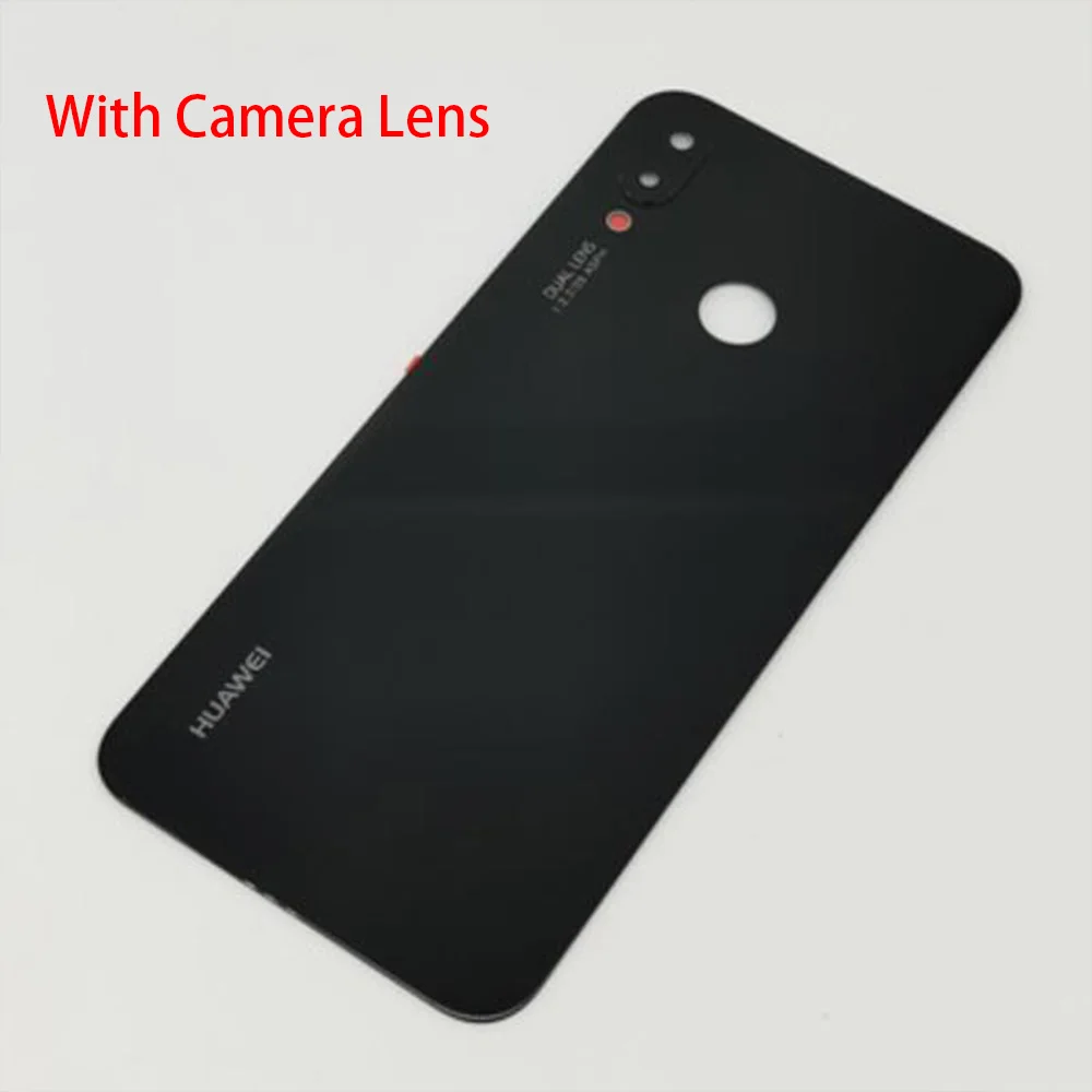 Huawei Nova 3e Крышка батарейного отсека стекло задняя дверь чехол для huawei P20 Lite Крышка батарейного отсека заднее стекло с Замена объективов камеры