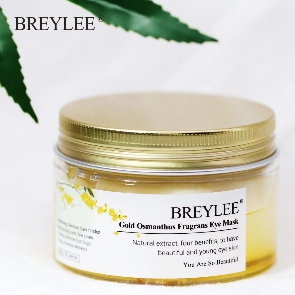 Breylee Gold osmanthus fragrans маска Коллагеновая гелевая повязка для глаз уход за кожей лица удаление темных кругов лифтинг укрепляющая сыворотка 50 шт