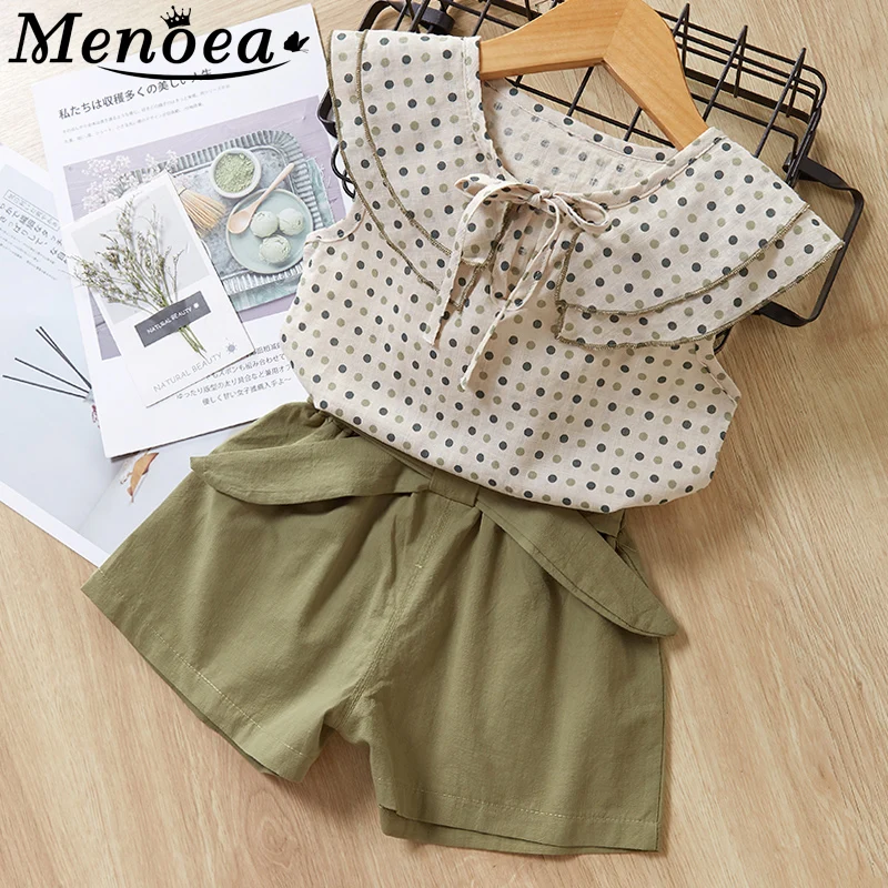 

Menoea Kids Suits 2020 Children Clothes Doll Korean Baby Girl Floral Shirts And Short Pants 2 pcs Girl Suits