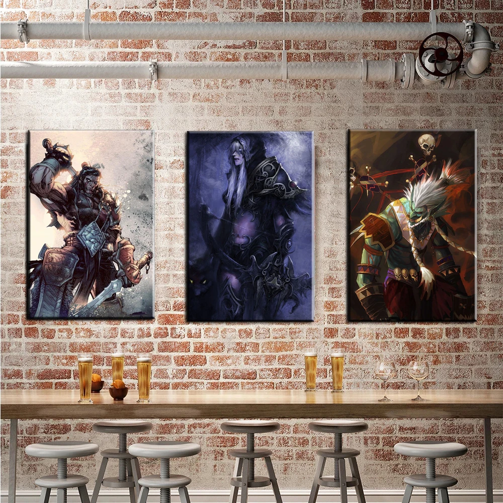 Classic World of Warcraft Game Poster Painting Wall Art Canvas Studio Gift Boy's Bedroom Picture Print Modern Home Decor Cuadros | Дом и