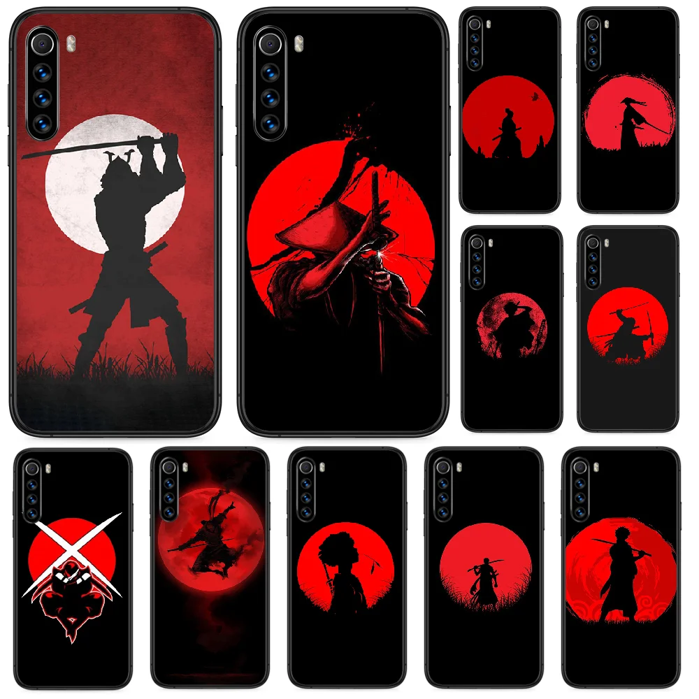 Чехол для телефона Japan The samurai Ninja Moon Xiaomi Redmi Note 4A 4X 5 6 6A 7 7A 8 8A 4 5A 8T Plus Pro black prime tpu