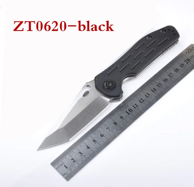 ZT 0620 нож 9CR13MOV лезвие, 2 цвета G10 Ручка Складной Кемпинг Открытый охотничий нож Тактический выживания флип карманный EDC инструмент - Цвет: Черный