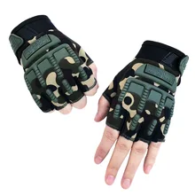 Трансграничной детская тактические перчатки с полу-палец перчатки Для мужчин весной и летом камуфляжные тонкие дышащие курица Спорт на открытом воздухе Fitn
