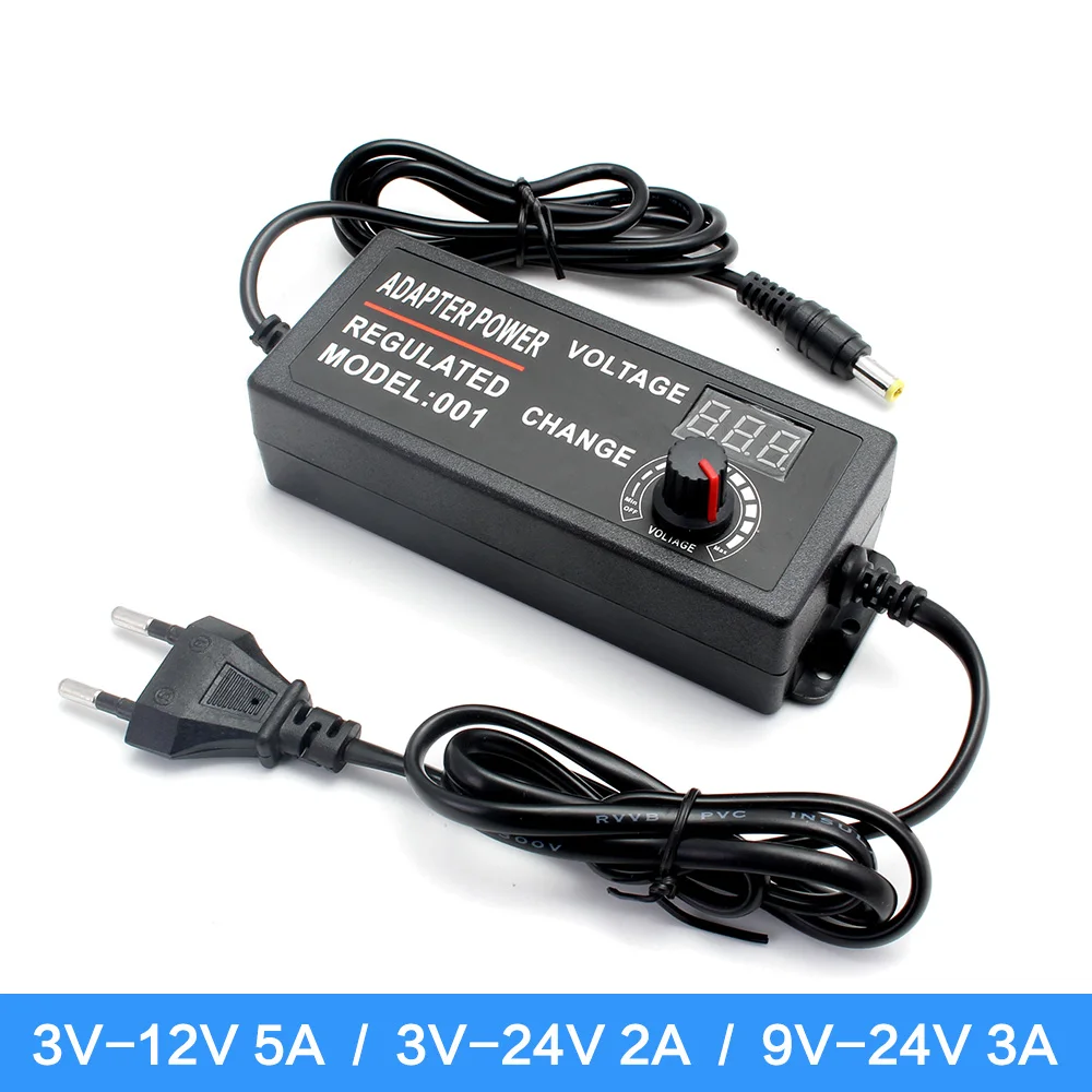 Transformador ac Variável Ajustável Adaptador de Energia Universal Tela de Exibição Driver Led 9v 24v v 5a 2a 220v a 12v