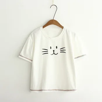 

Cotton T-shirt Print Casual t shirt Women Shirt Short Sleeve casual Summer tees Women 2018