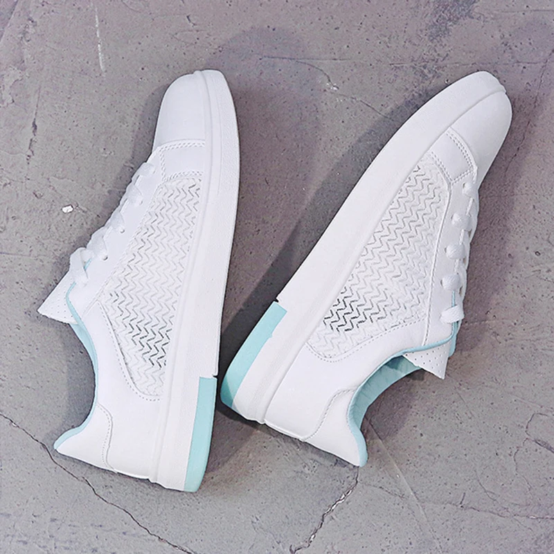 Sneakers Women Breathable Mesh Summer Autumn Women Causal Shoes Fashion White Leather Flat Walking Female Vulcanize Shoes VT1247 (16)